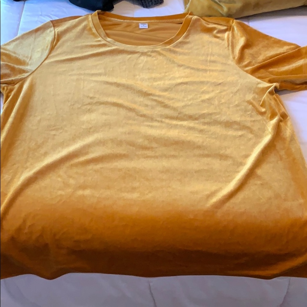 Velvet short sleeve top